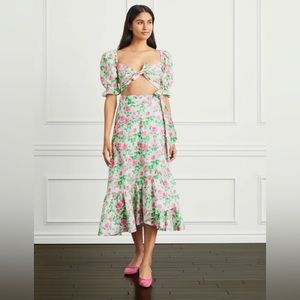 Hill House Isabella Top and Mirabel Skirt in Pink Roses Size XS